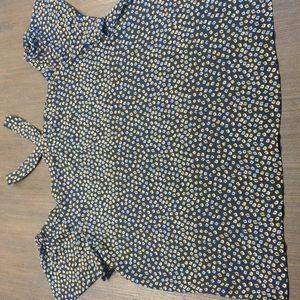 Loft Patterned Open Shoulder Halterneck Neck Top Size XXL